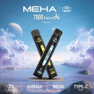 MEHA XBAR 魅嗨小黑條7000口拋棄式電子煙 | 續航持久|台灣現貨